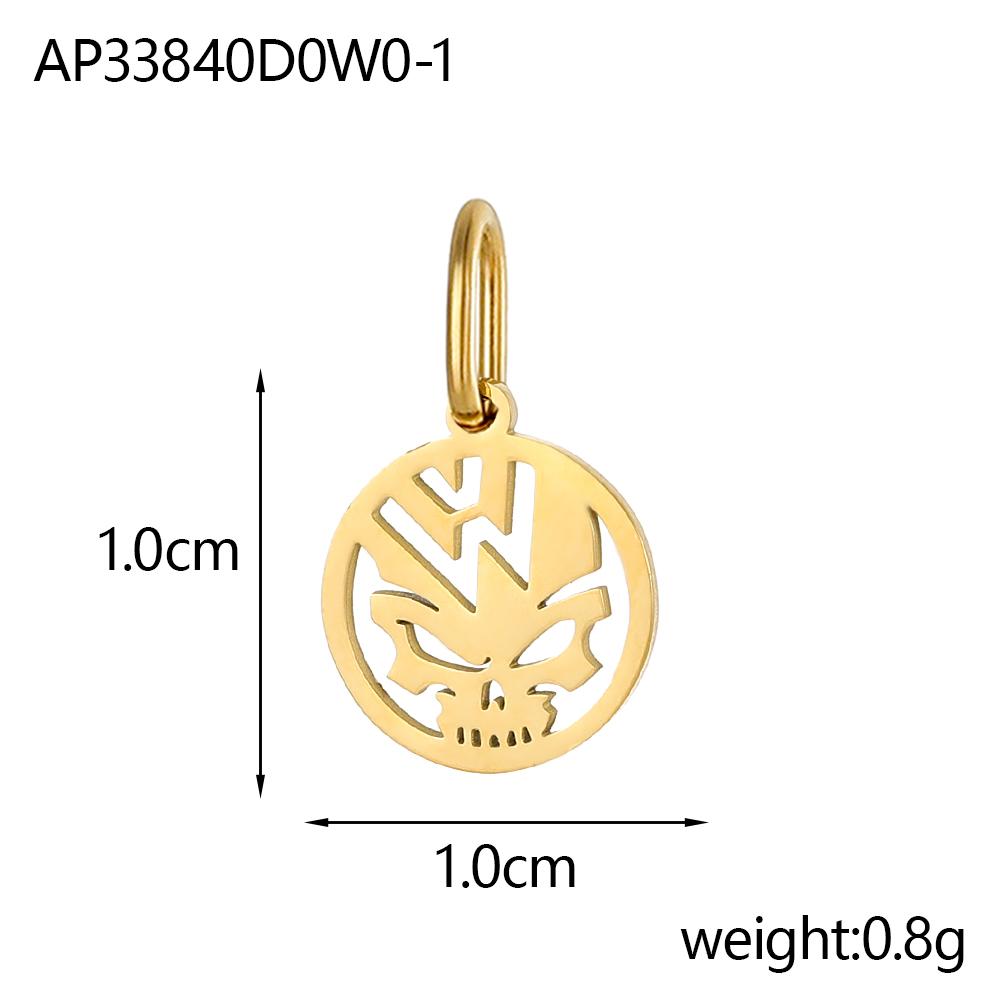 CARLIDANA Halloween Fun Party Accessories Charm Stainless Steel Pumpkin Skull Ghost Gold Plated Hat Titanium Steel Pendant
