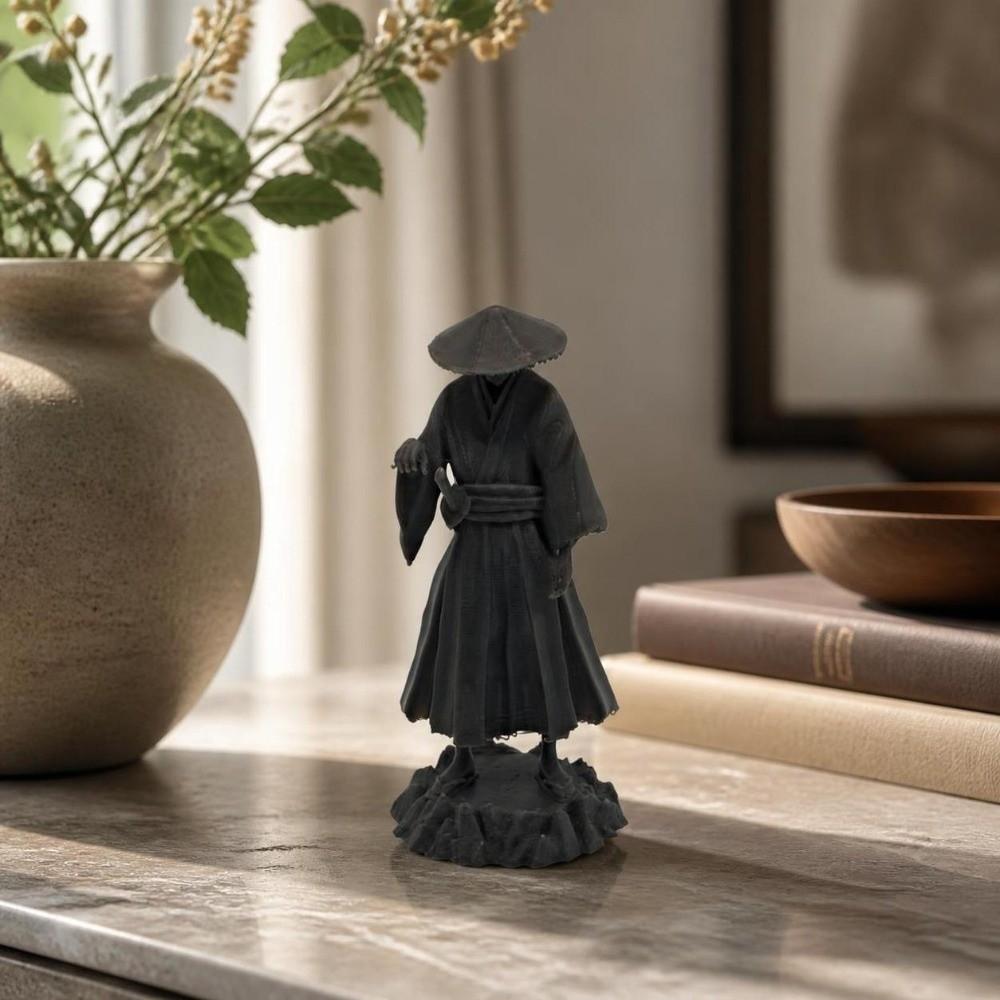 Funny 3D Printed Swordsman Figure Desk Ornaments Home Decor Ninja Statue Dark Style Samurai Sculpture Home Decor