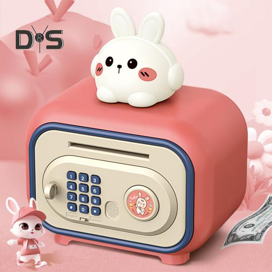 Kids Piggy Bank Toy Electronic Cash Coin Money Saving Box Fingerprint Unlock ATM Style Large Capacity Fun Money Box for Boys Girls 6-12