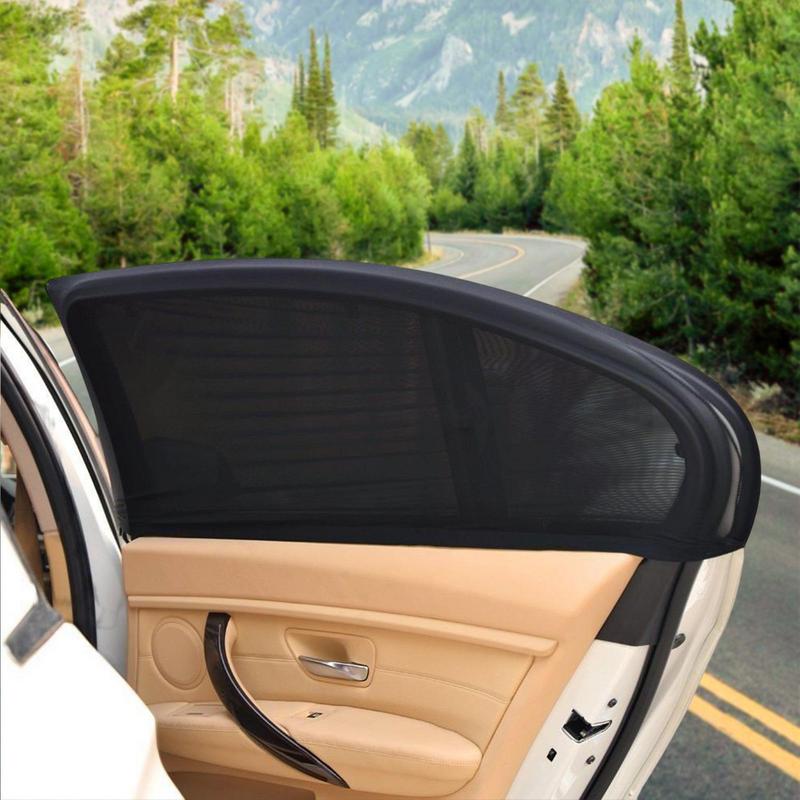 2pcs Car Window Sunshade Mesh Auto Rear Side Window Car Styling Breathable Shade Curtain Sun Visor Cover Car Auto Interior