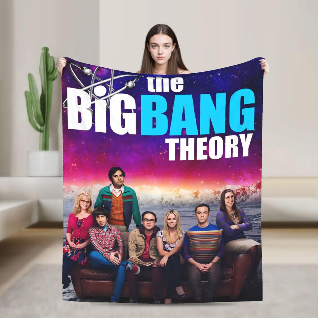 Soft Warm Blanket Airplane Travel The Big Bang Theory Throw Blanket Flannel Bedspread For Home Decor Comfortable Sofa Bed Cover