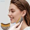 Lymphkontur Gesichtsschaben Gua Sha Augen- und Nackenpflegebürste Gesichtsmassagebürste mit Rollkugeln