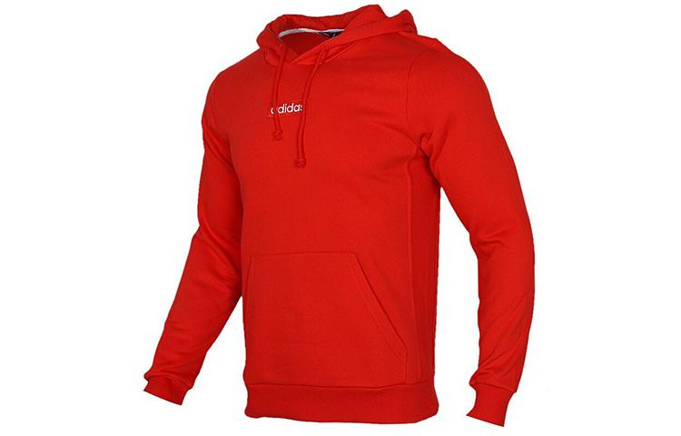 Adidas Neo Sweatshirts Men s Bright Pink Red Hooded Moderate Regular EI4685 L
