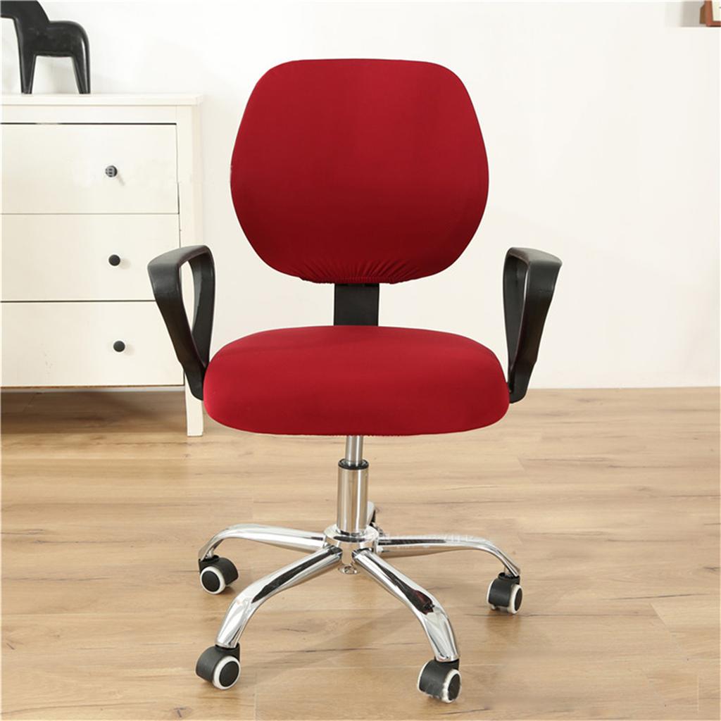 Office Chair Cover Stretchable Elastic Covers Backrest Coverings Cushion Protectors Desk Computer Chair Slipcover