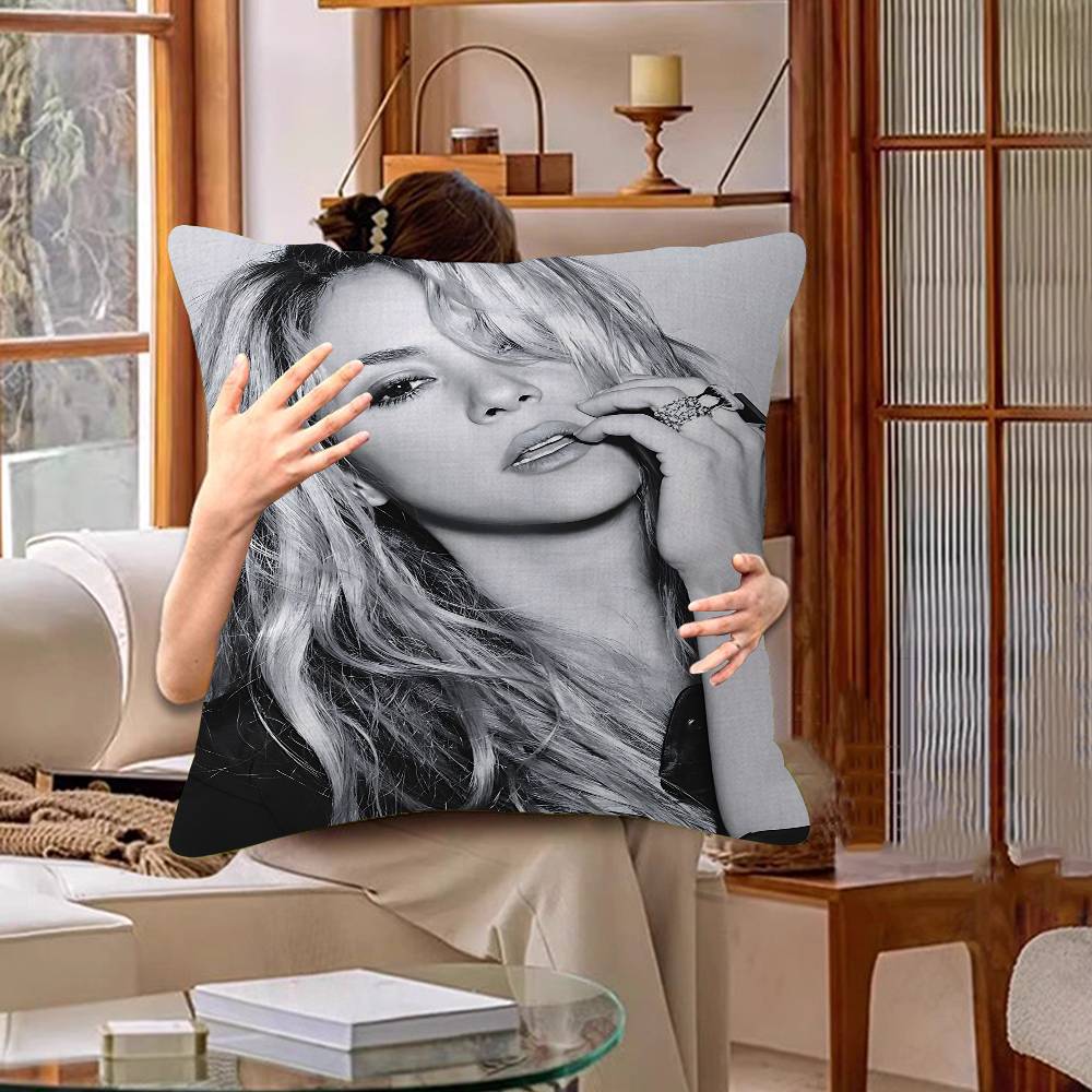 Singer S-Shakira Pillow Covers Cartoon Sofa Decorative Home Double-Sided Printing Short Plush Cute Cushion Cover