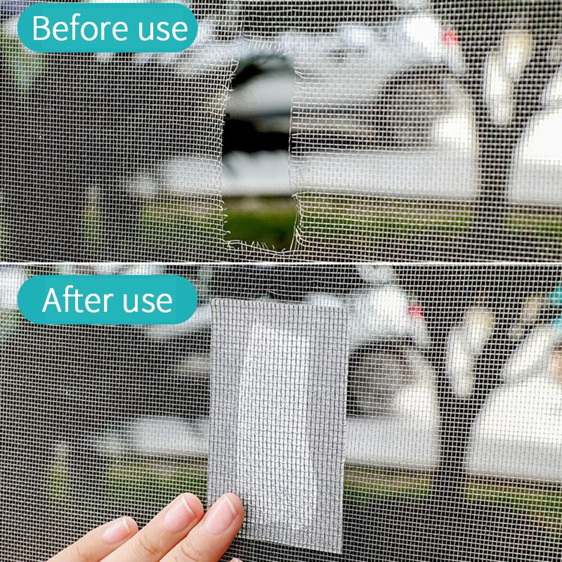 5/10/20Pcs Window Screen Repair Tape Self Adhesive Mesh Tape Window Net Anti-mosquito Mesh Mosquito Netting Repairing Fix Patch