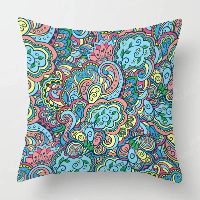 Fall Home Decor Autumn Living Room Throw Pillow Cover Sofa Boho Cushion Cover Mandala