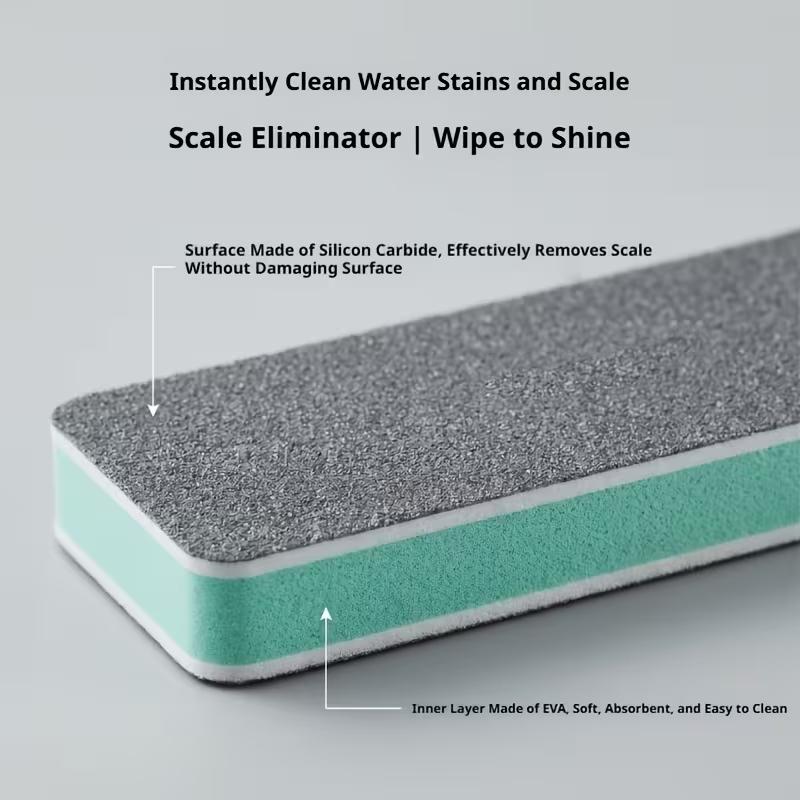 Multifunctional Bathroom Glass Cleaning Sponge Magic Limescale Eraser Shower Glass Tile Cleaner Double Sided Cleaning Brush Stain Remover