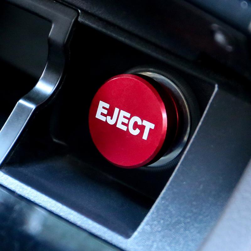 Universal Fire Missile Eject Button Car Cigarette Lighter Cover Universal Aluminum Red Ignition Cap 12V  Socket for most cars