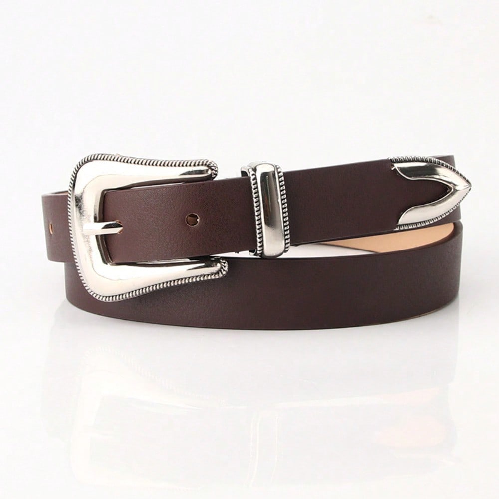 Belt Women's Pin Buckle Leather Belt Fashion Versatile Clothing Decorative Belt Personalized Retro Style
