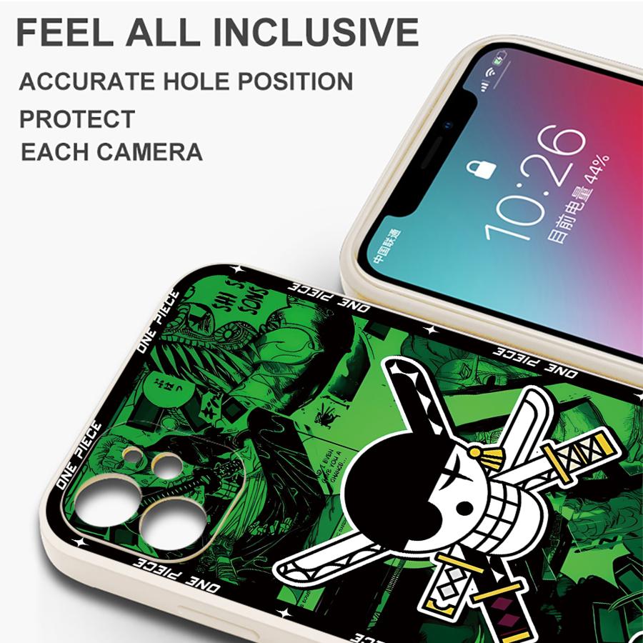 One Piece Red Green Cool Phone Cover Case for Apple iPhone 17 Pro Max 15 Air 13 Mini 7 8 11 XS XR 12 Plus 16