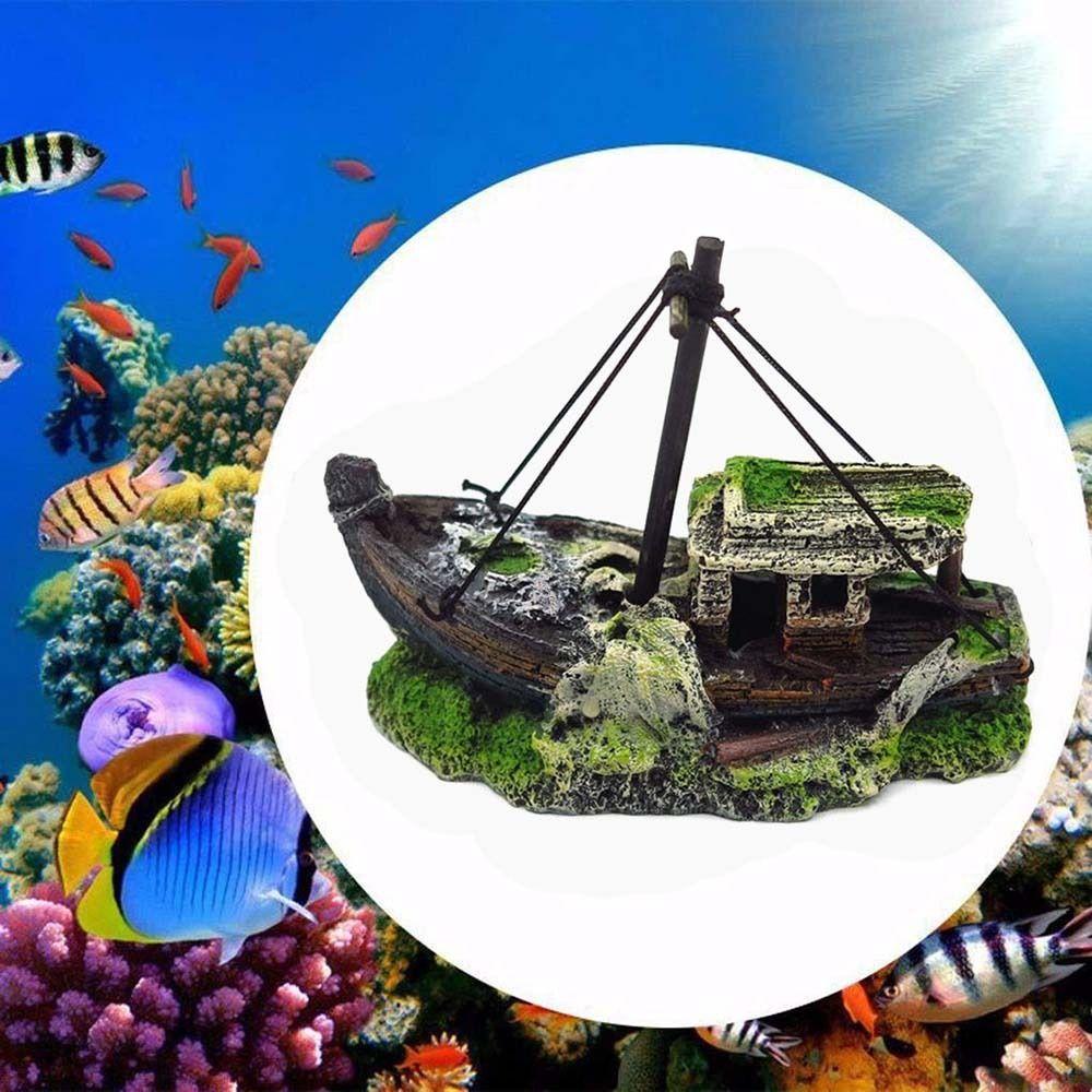 Aquariumdekoration Aquariumlandschaft U-Boot-Dekorationen Versunkenes Schiff Landschaftszubehör
