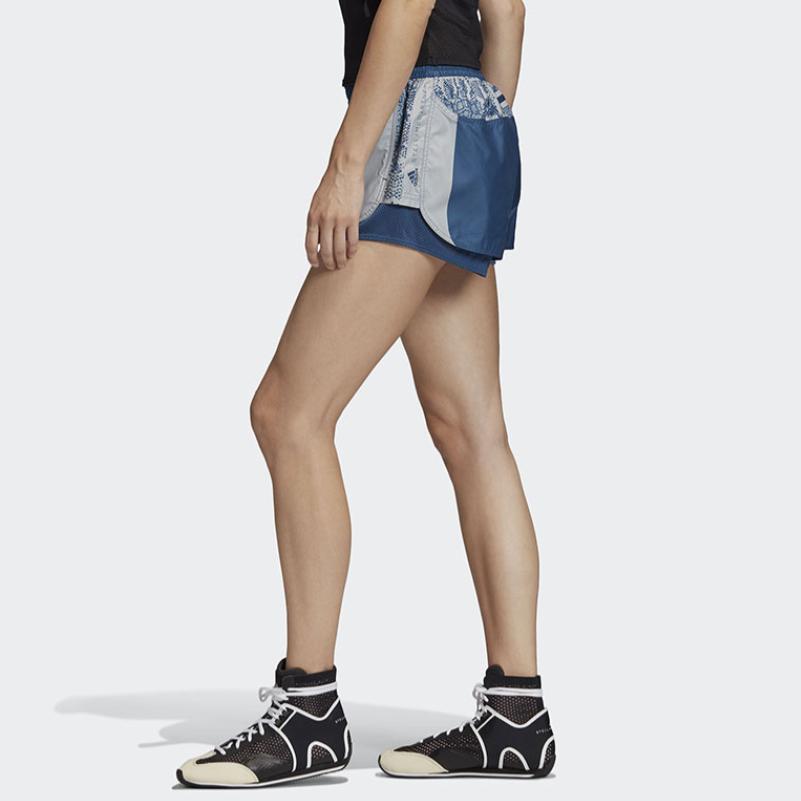 Adidas Comfortable Elastic Running Sports Shorts Women Shorts Blue White FK9700