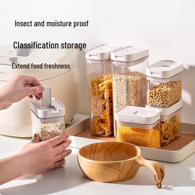 Lebensmittelechter Schnappverschluss-Behälter für Getreide und Trockenwaren - Wasserdichte und feuchtigkeitsdichte Küchenaufbewahrungsbox