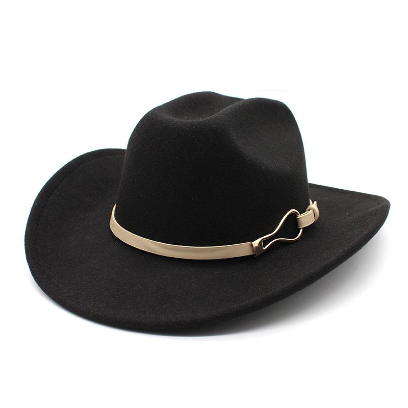 Vintage Men'S Wool Cowboy Hat Western Cowboy Hat Women'S Top Hat Jazz Hat Felt Hat