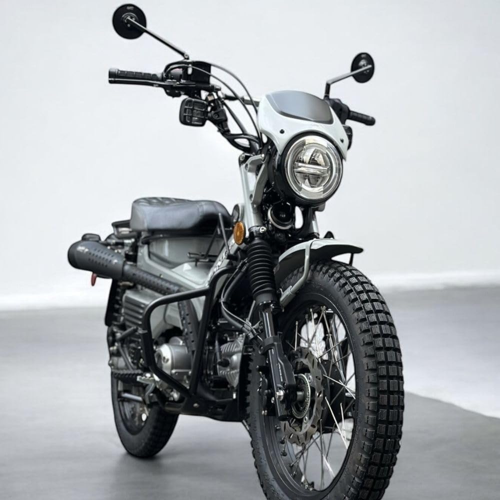 Diabolus by Windshield for Honda Hunter Cub CT125 Color Windscreen Custom Parts K-SPEED - Two-Tone - (New Beige)