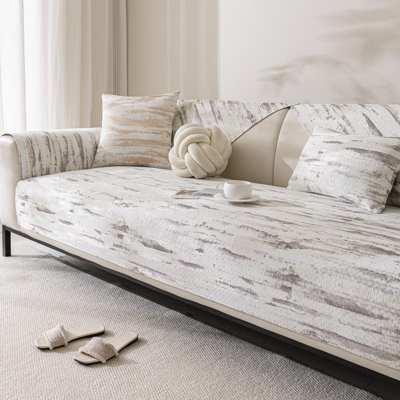 1PC Chenille Sofa Cushion Cover Nordic Simple Sofa Towel Covers Non-slip Pets Kid Couch Slipcovers 3people for Living Room 