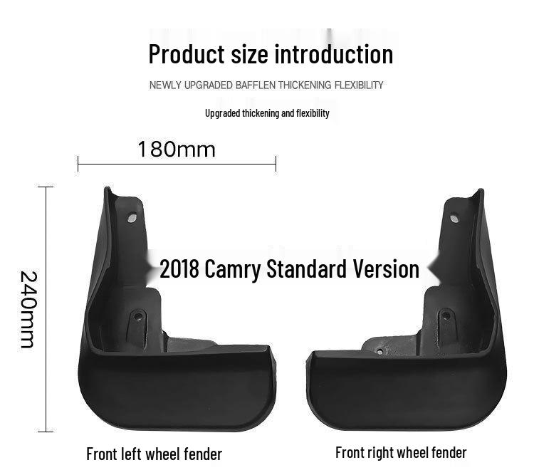 Leather Car Mudguard for 2018+ Toyota Camry Sport