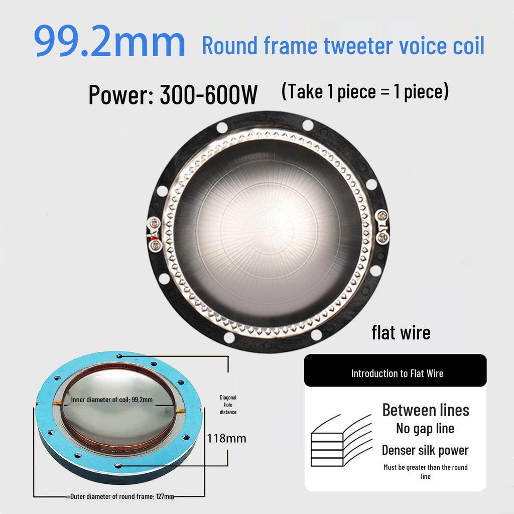 High-Frequency Voice Coil Diaphragm Repair Parts: 25-75 Core Round Flat Wire