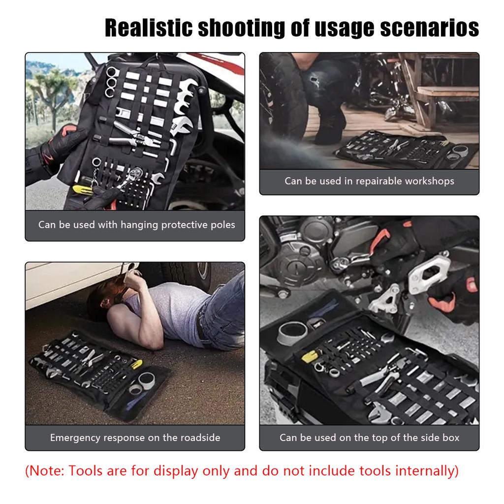 Motorcycle Tool Roll Bag Motor Side Tool Storage Bag Pouch Portable Repair Kit Tool Bag Organize Universal for BMW KTM Honda