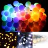 LED Frosted White Ball String Lights - Waterproof, Battery-Powered for Outdoor & Indoor Decoration