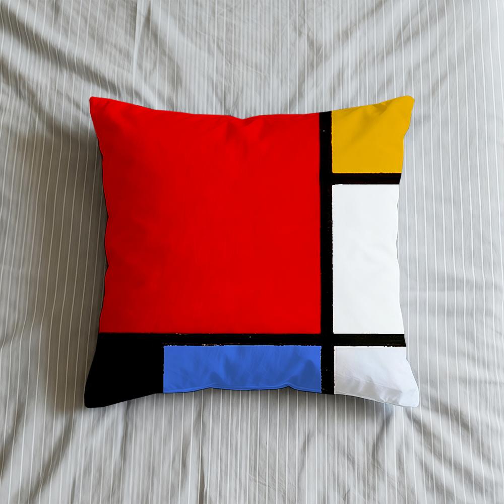 Cushion Cover Soft Case For Sofa Piet Living Room Home Comfortable Office Decor Protective Mondrian Pillow Covers