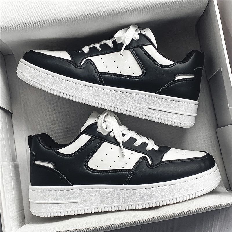 Spring Men's Shoes New Breathable White Shoes for Men's Students Korean Style Versatile Thick-soled Sneakers Casual Board Shoes