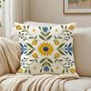 Sunflower Folk Retro Mixed Floral Pillow Case Organic Short Plush Cushion Covers Breathable Washable WrinkleResistant
