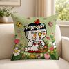 Food SSamyang BBuldak Cushion Cover Soft Short Plush SkinFriendly Cushion Case for MultiScene Use