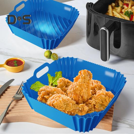 Silikonové vložky do fritézy Opakovaně použitelné čtvercové vložky do fritézy pro 4-6 QT vložky do potravinářské pečicí pánve Příslušenství k fritéze
