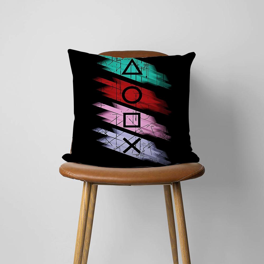Cool P-PlayStation Fashion Gamer Cushion For Bedroom Car Coffee Shop Room Soft and Living Room Sofa Decorative Pillow Cover Case