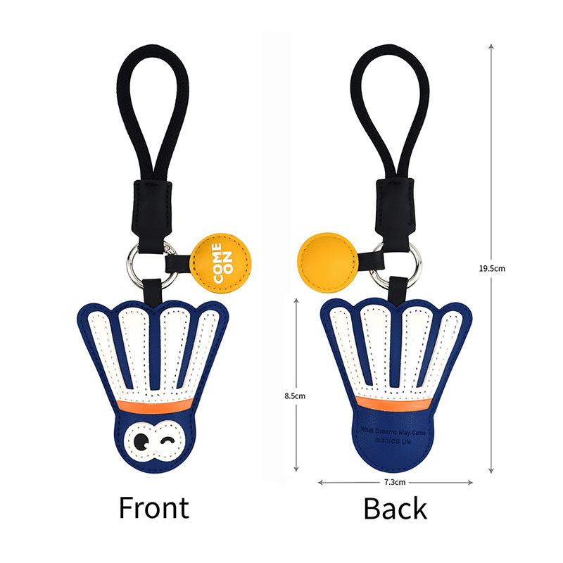 

Creative sports keychain simple cartoon table tennis badminton boxing sports events pu pendant small gift