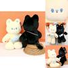 Cute Beige And Black Cat Cartoon Plush Toy Doll For Kids And Collectors