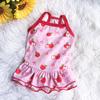 Haustierkleid Kirschmuster Karomusterdruck Fruchtoberfläche Sommer Hund Zweibeinige Kleidung für Haustierhaut