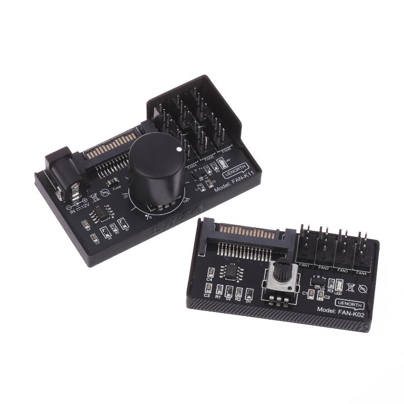 Pwm Fan Speed Controller Sata Dc Power On 4Pin Fan Governor Nas Server Fan Speed Regulator 4-Way 6-Way Pwm Fan Hub Control