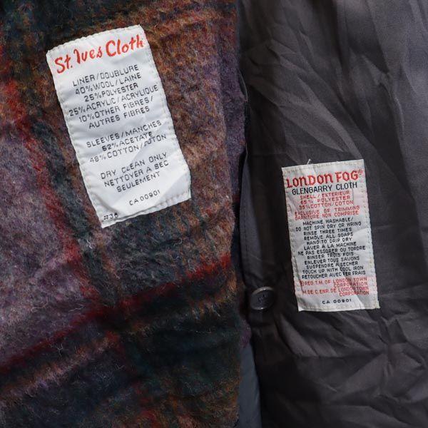 LONDON FOG 80s vintage trench coat 12 gray Liner included, big size Women Used