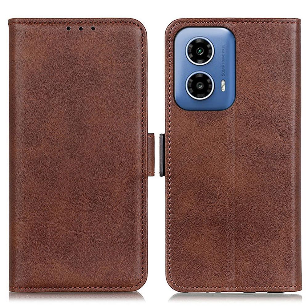 For Motorola Moto G24 Power Case Scratch Resistant PU Leather Wallet Phone Cover