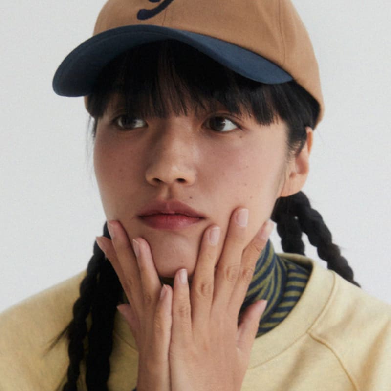 

sloppipie sppe logo ball cap [brown&navy] brown&navy