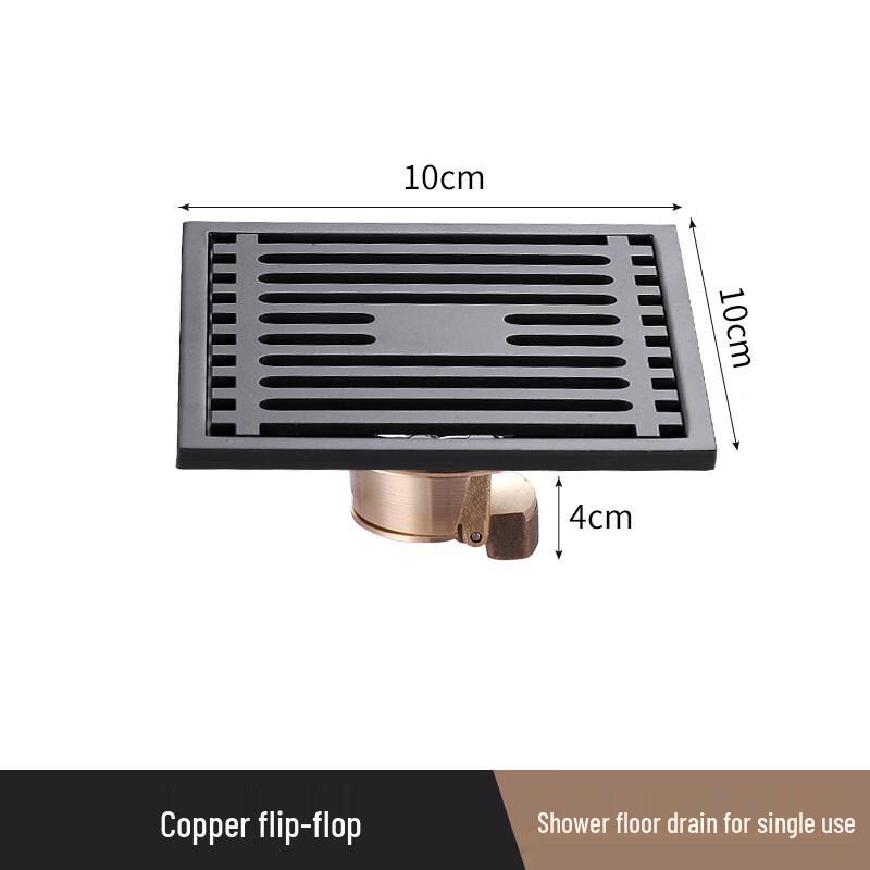 MDNG Gunmetal High-Flow Bathroom Floor Drain