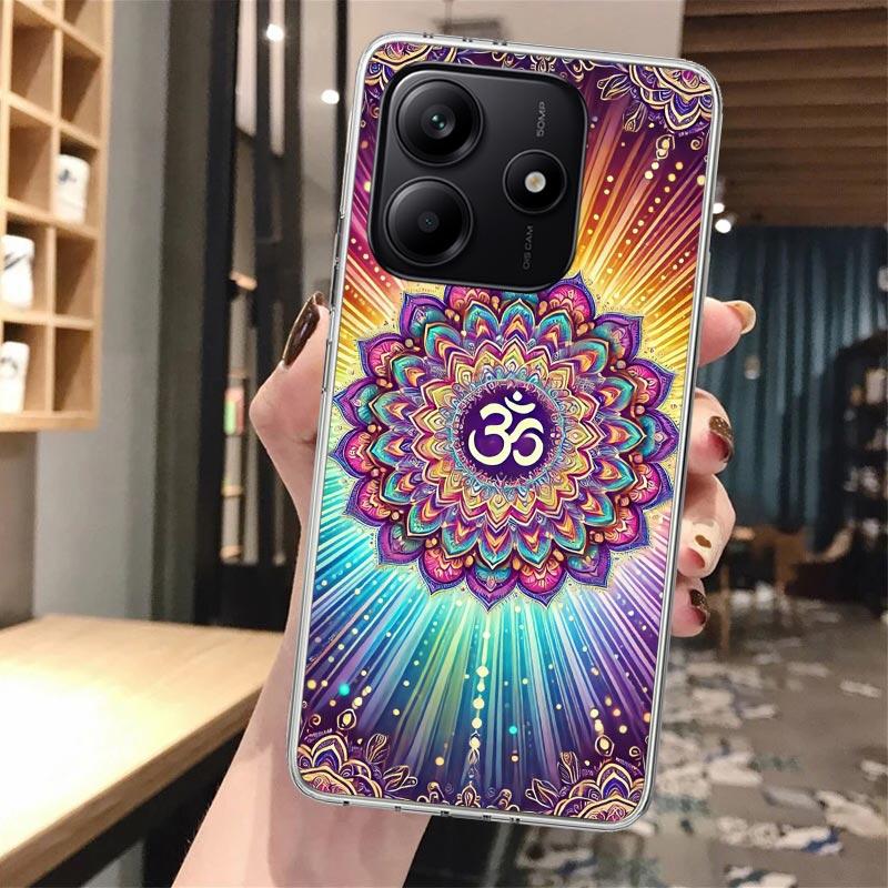 Mandala Chakra Insist Yoga Soft Phone Case For Xiaomi Redmi Note 14 14S 13 12S 12 11S 11 11E Pro Plus 11T 10S 10 9S 5G Pattern C