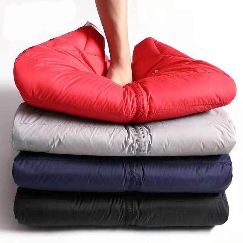 Men's Hooded Down Coat Winter Thick Warm Jacket Quality White Duck Down Filled Bubble Down Jacket Casual Slim Coat