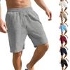 Men's Multi-pocket Sport Shorts With Drawstring And Striped Beach Pants