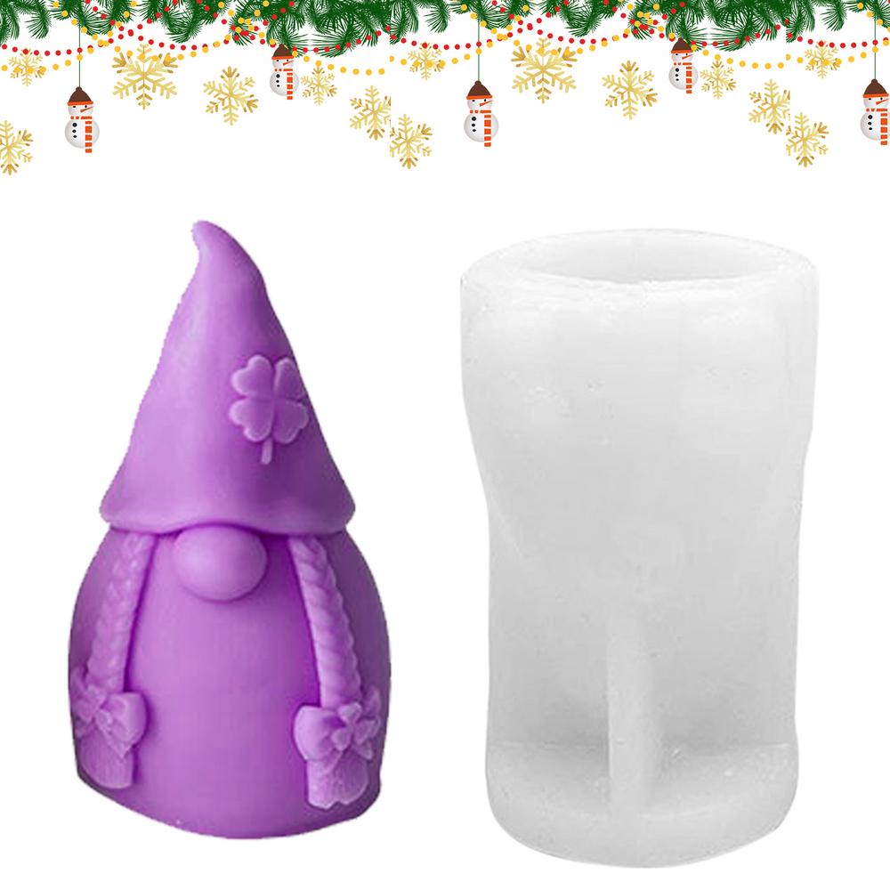 Gnome Molds Silicone Gnome Shaped Christmas Decor Candle Mold Flexible Home Decoration Mold Gnome Sculpture Mold For Easter