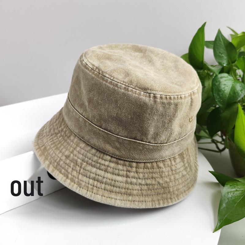 2025 Washed Grey Fisherman Bucket Hat - Women's & Men's Plus Size, Large Head Circumference, Autumn Sun Hat