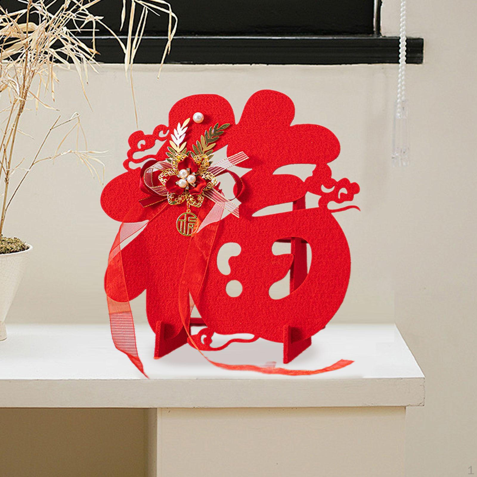 

Китайский год Красный Фу Цзы Орнамент Настольный Декор Аксессуар для Праздничного Собрания Рукоделие Style B