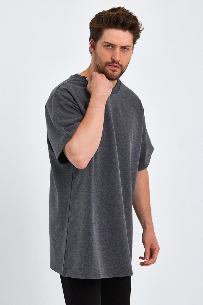 Women's Style Big Size T-Shirt Plus Size Oversize 2 Thread Short Sleeve Crew Neck T-Shirt