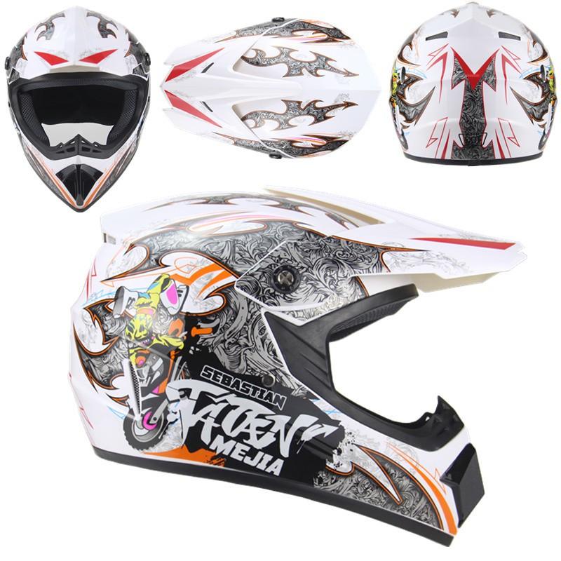 Full Face Mountain Bike Helmet DH Downhill Cycling Youth Adult ABS Safety With Visor