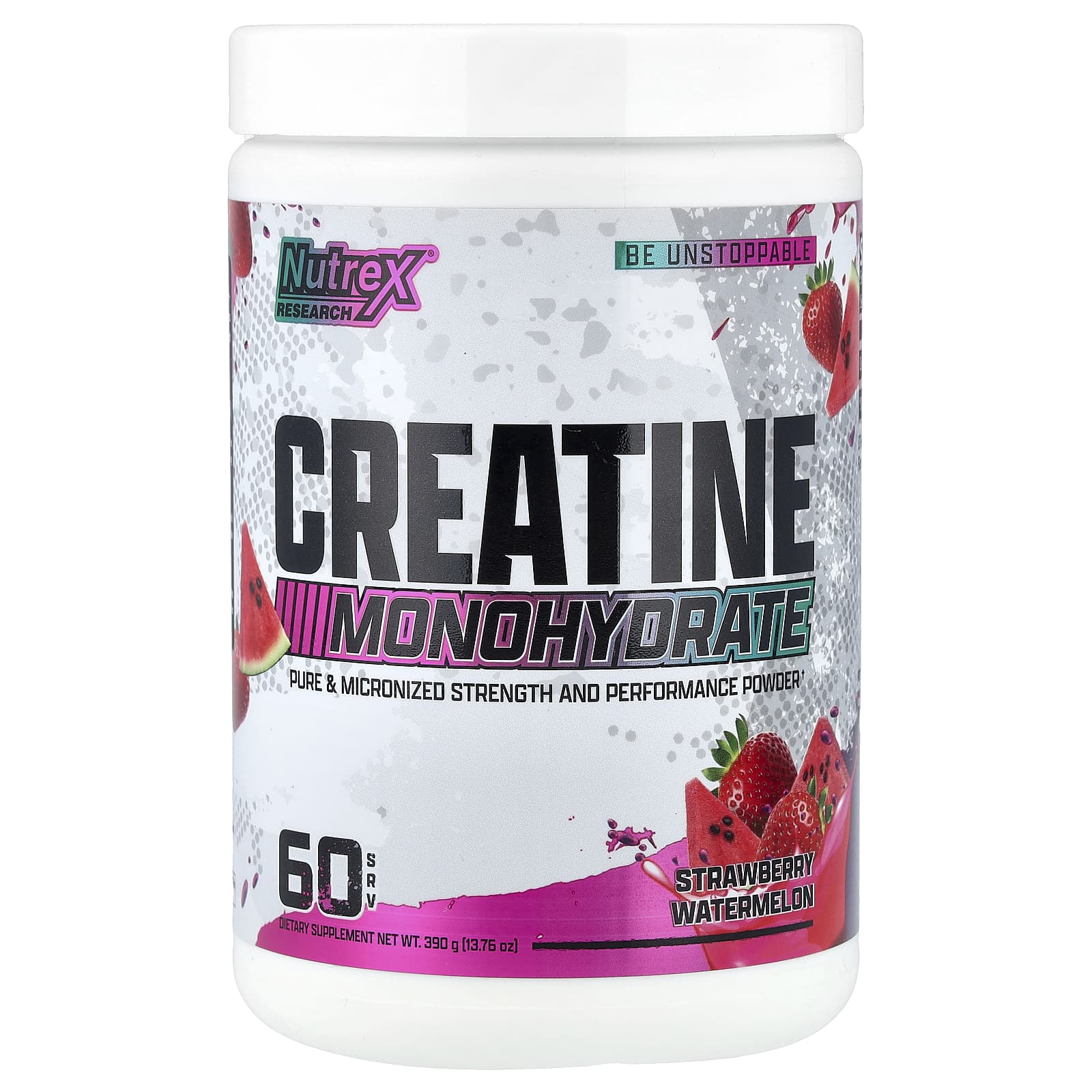 

Nutrex Research, Creatine Monohydrate, Strawberry Watermelon, 390g (13.76oz)