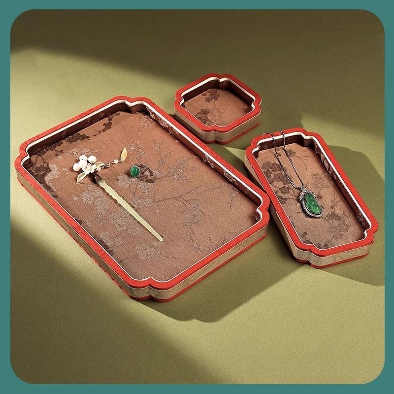 Retro Jewelry Displays Tray Exquisite Bracelet Showcase Pallet Jewelers Necklace Display Salver Counter Live Pictures Props
