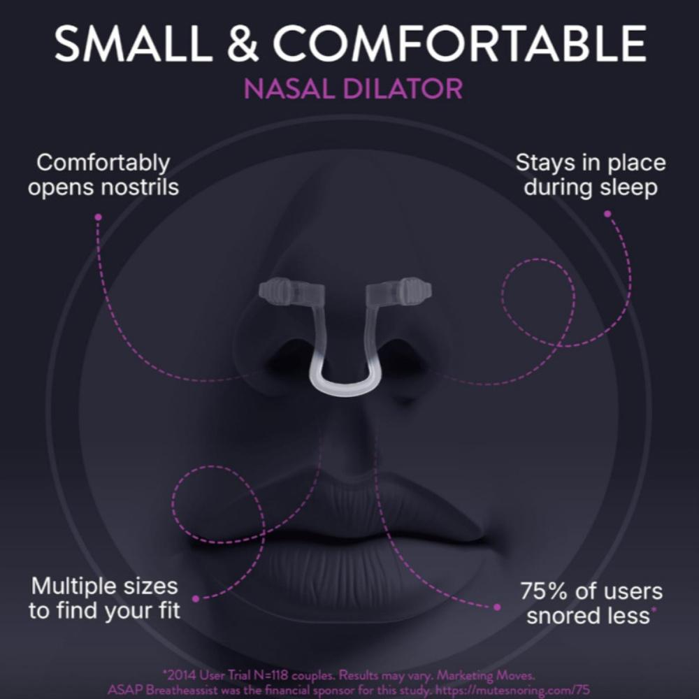 Bouchon Anti-ronflement Dilatateur Nasal pour Réduction du Ronflement Augmente le Flux d'Air Dispositifs Anti-ronflement Clip Nasal en Silicone Améliore le Sommeil & le ronflement